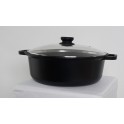 CASSEROLE 9L AVEC COUVERCLE EN ALU 28CM TOUS FEUX